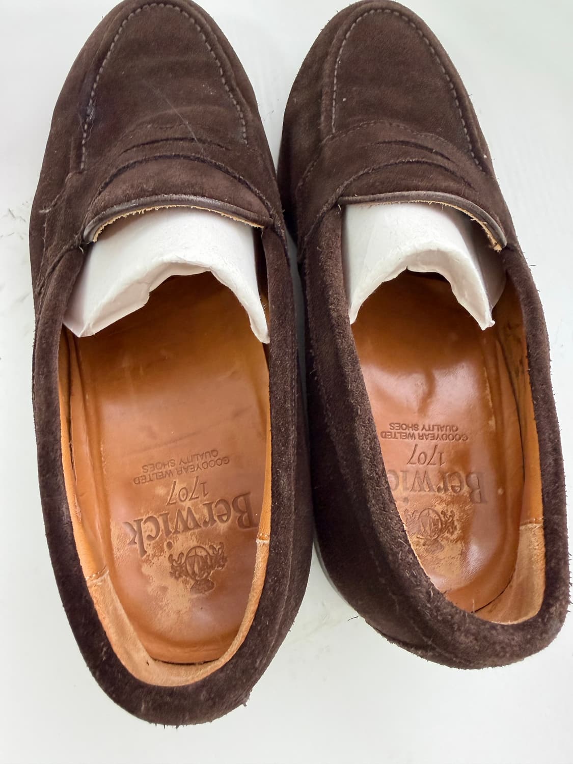 정품) 버윅1707 스웨이드 브라운 로퍼 255 상품이미지7