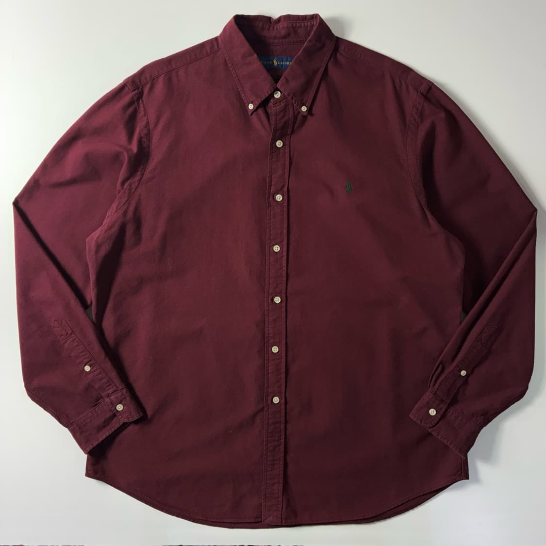 Polo  폴로 랄프로렌 자수 코튼 버건디 옥스퍼드 셔츠  상품이미지1