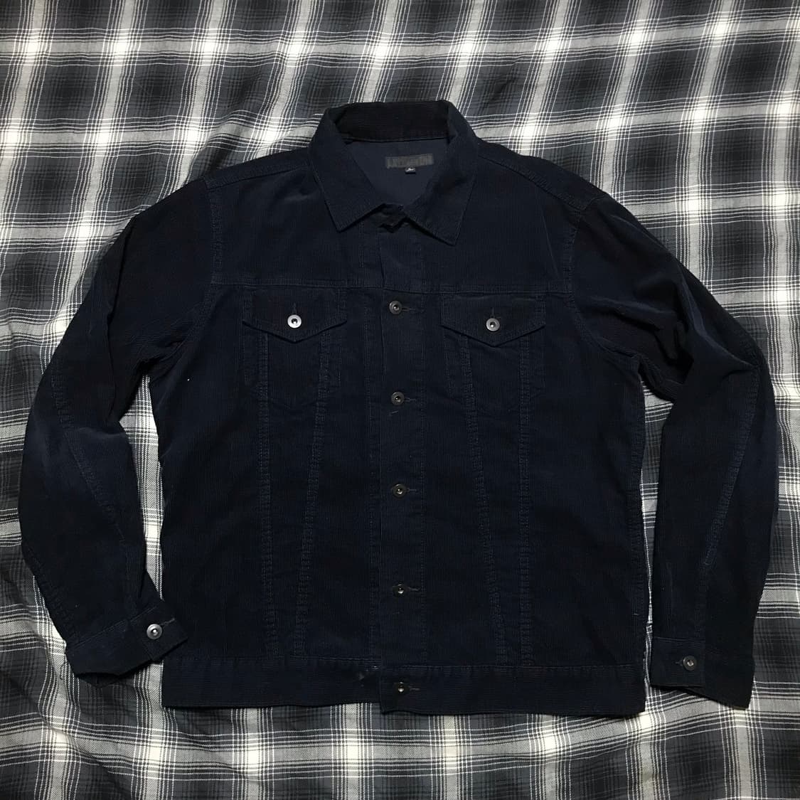 일본판 유니클로 코듀로이 네이비 트러커 자켓 xl 상품이미지1