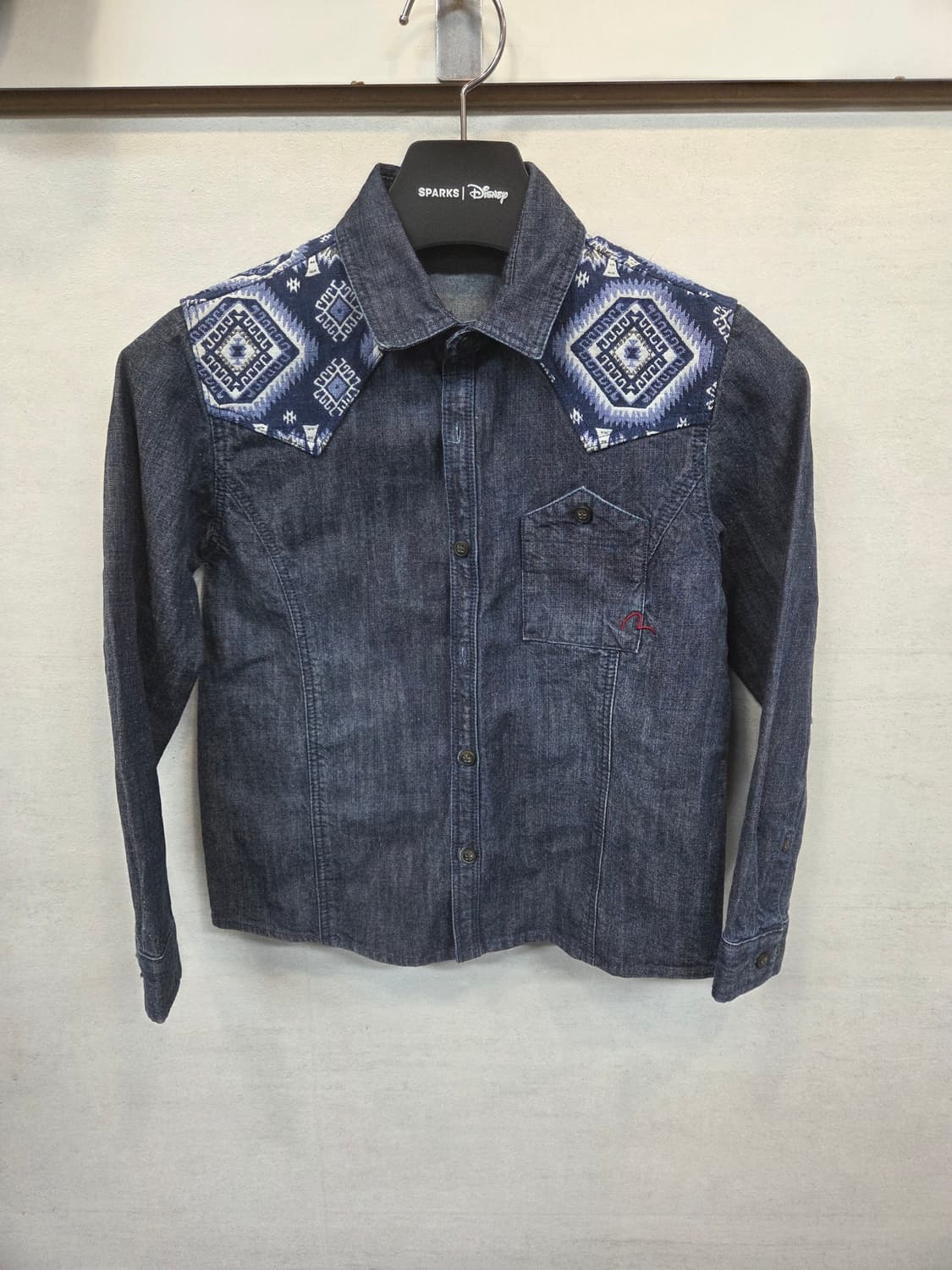  에비수 키즈 주니어 빈티지 웨스턴 데님셔츠 긴팔 125 상품이미지1