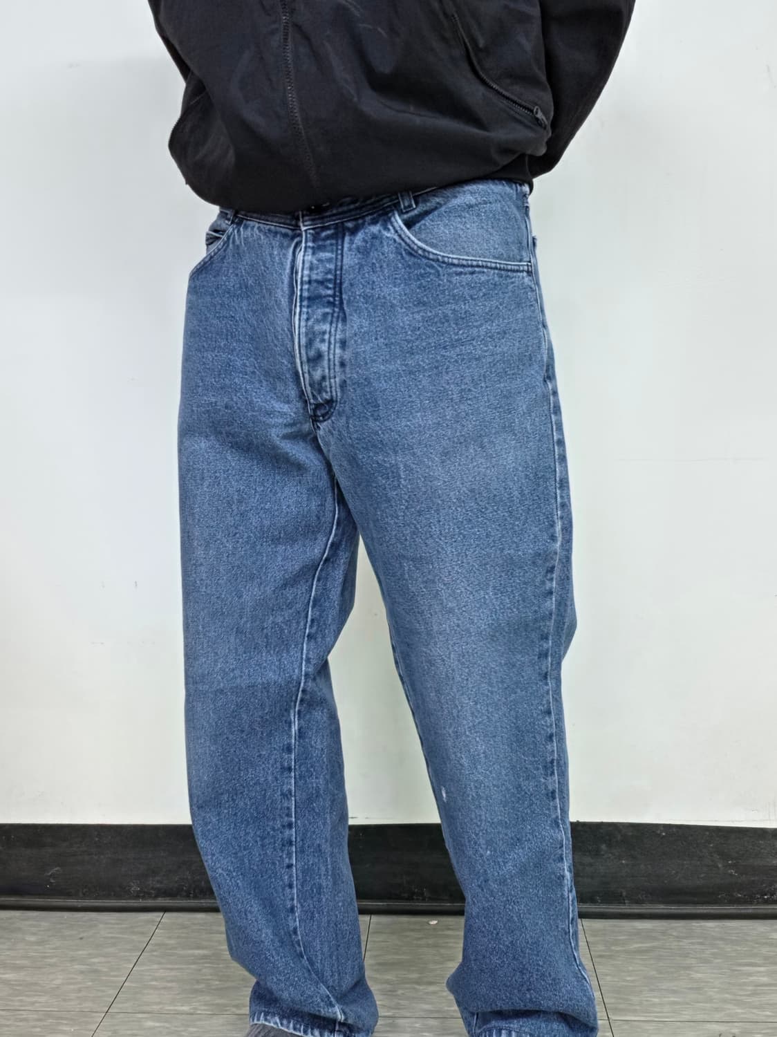 90s 스톤 아일랜드 그린 엣지 루즈 핏 청바지 상품이미지5
