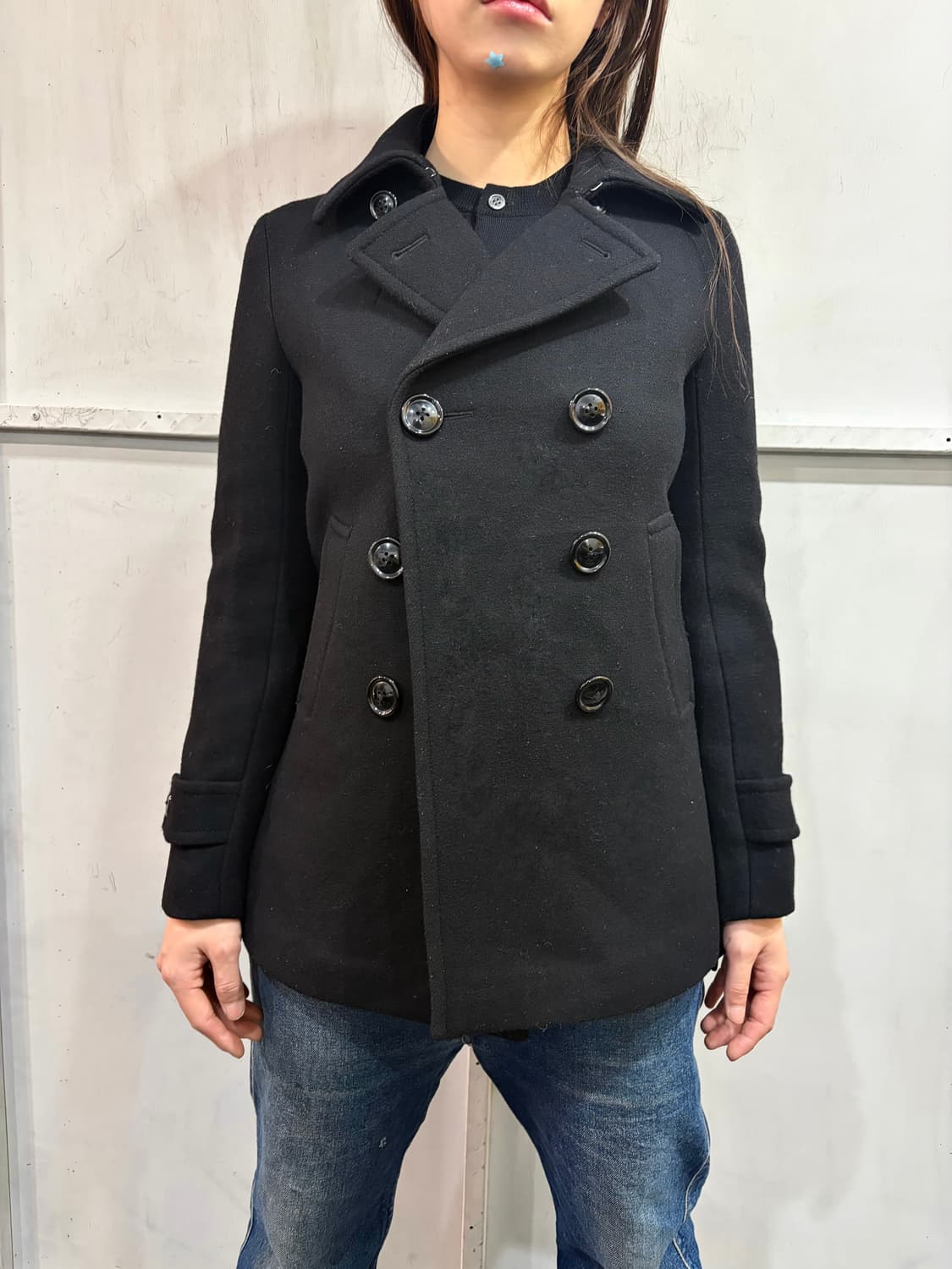 Vintage Double-Breasted Wool Pea coat 상품이미지1