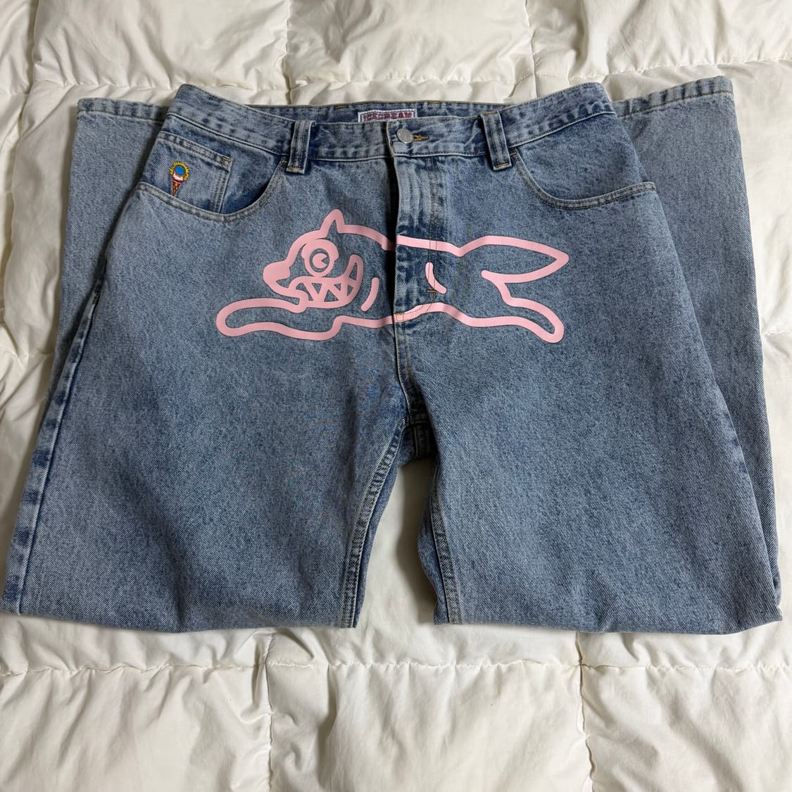 (34) Icecream 아이스크림 핑크 러닝독 데님 팬츠 상품이미지6