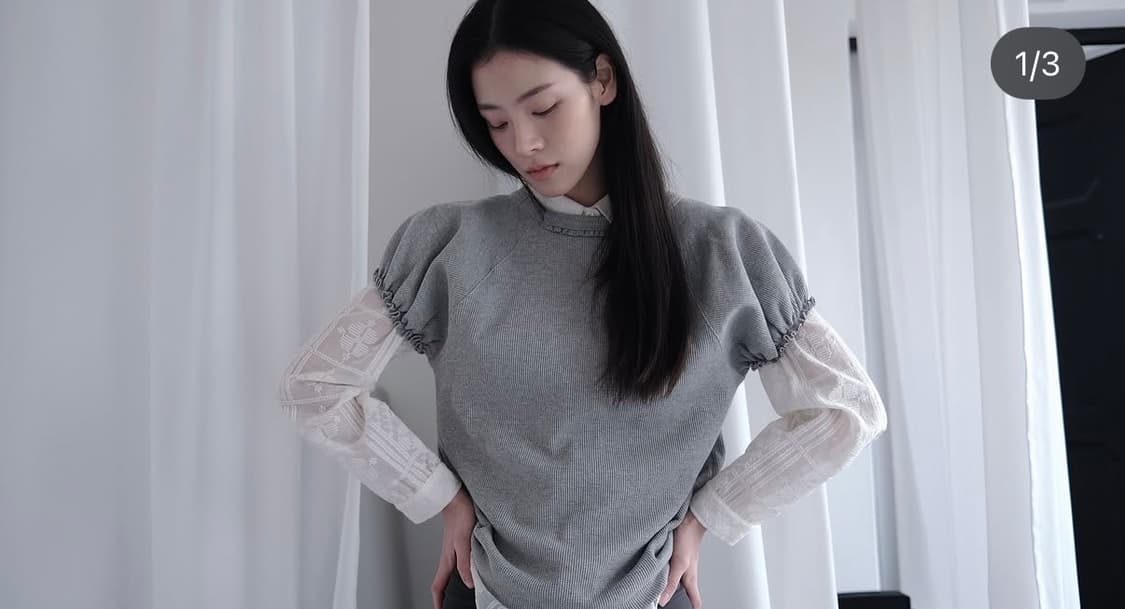 코스모스 퍼프 슬리브 탑 상품이미지4