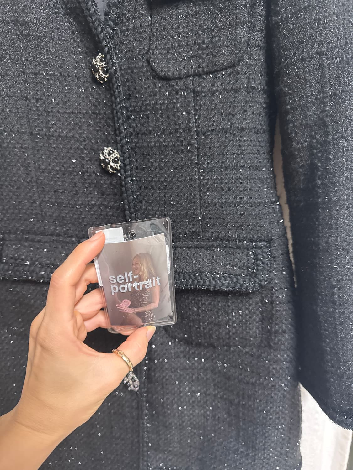 셀프포트레이트 트위드 원피스 상품이미지3