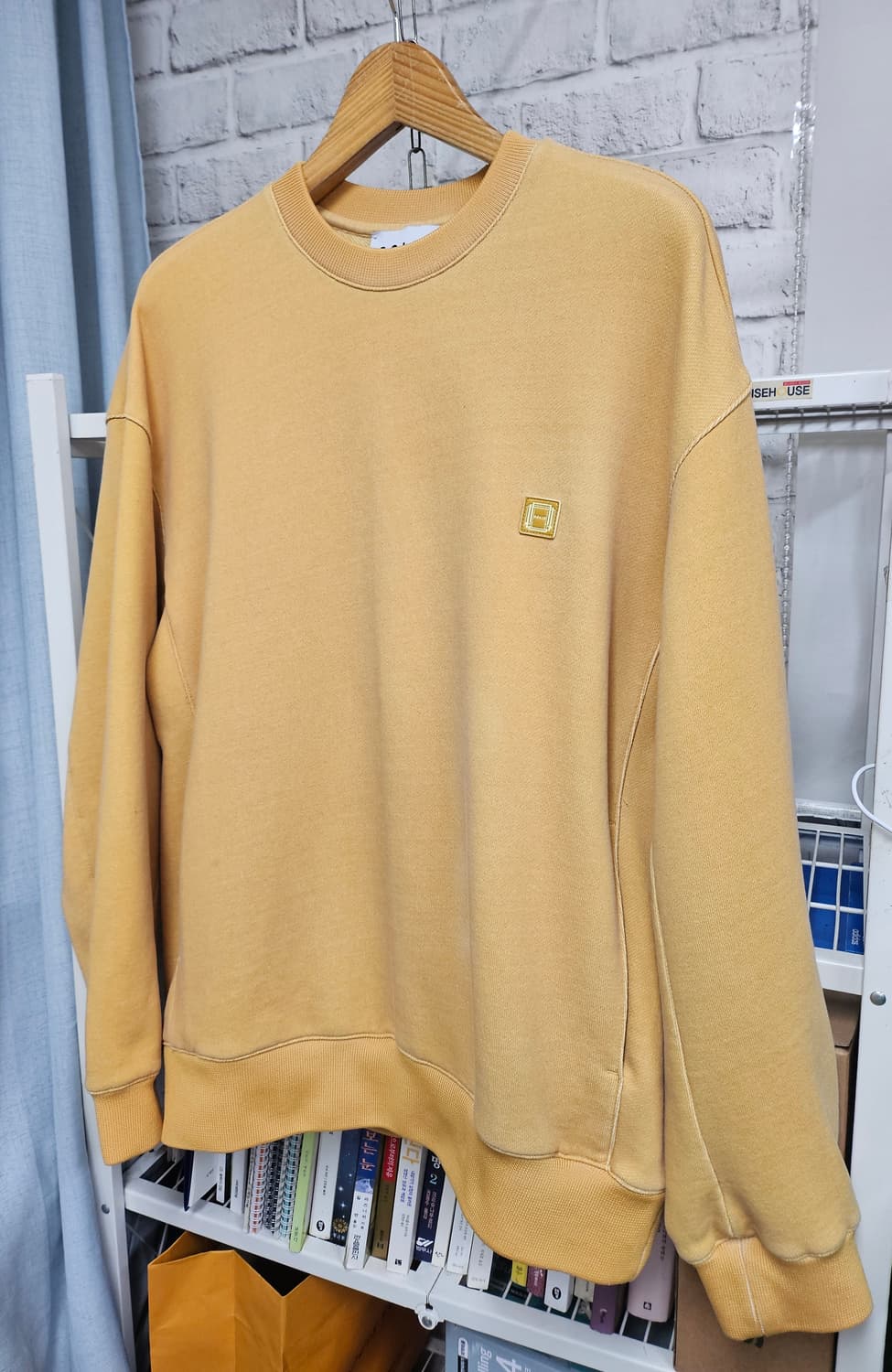 솔리드옴므 자수 백로고 남성 맨투맨 100 라운드 티셔츠 MM14 상품이미지2