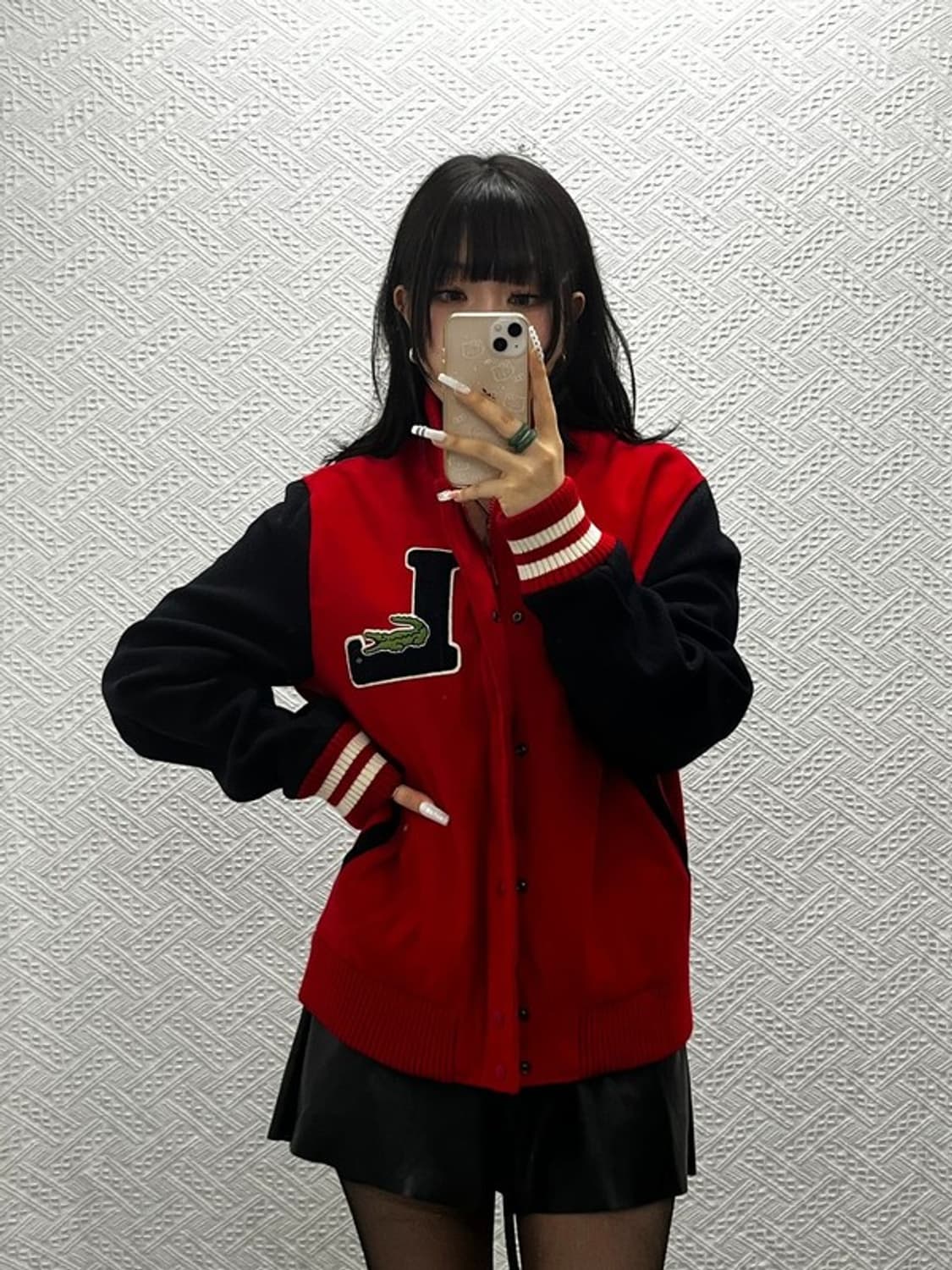 라코스테 올드스쿨 레트로 00's 울 바시티 자켓 48 C10867 상품이미지1