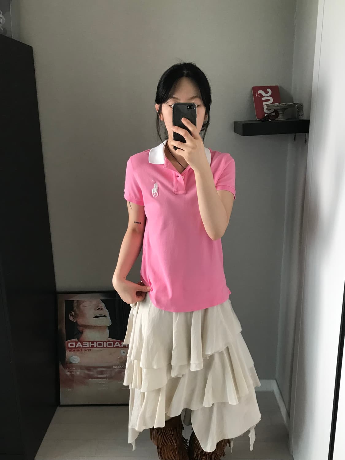 폴로 랄프로렌 여성라인 빅포니로고 핑크 카라티 상품이미지2