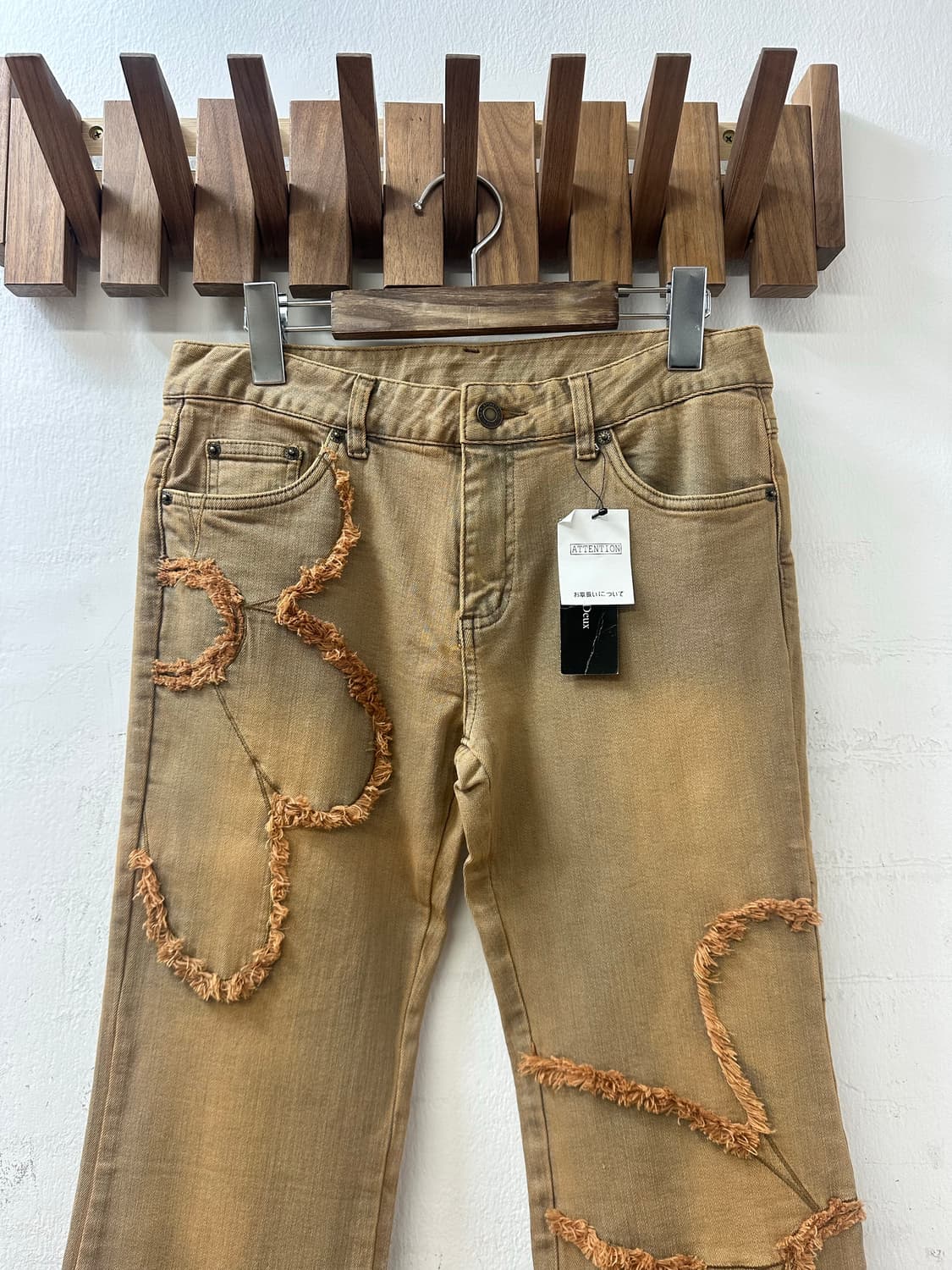 택있는새상품 일본빈티지 y2k 그런지 펑크 디스트로이드 자수 하트 스티치 상품이미지2