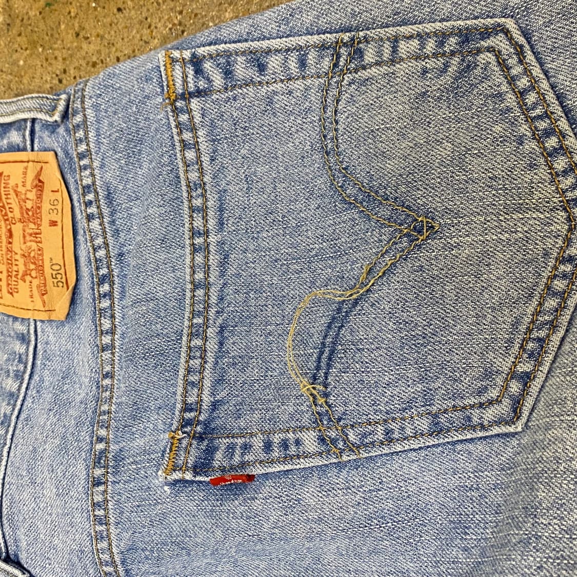 미국 빈티지 리바이스 505 연청바지 36size 상품이미지8