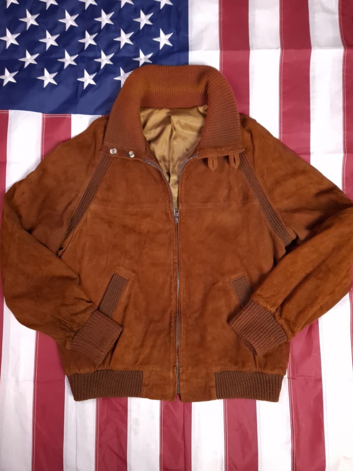 80's 미국제조 빈티지 리얼스웨이드 봄버자켓 상품이미지1