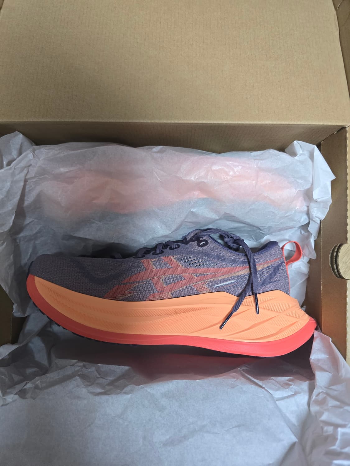 아식스 슈퍼블라스트 2 그레이쉬 퍼플 코랄 260 새제품 상품이미지1