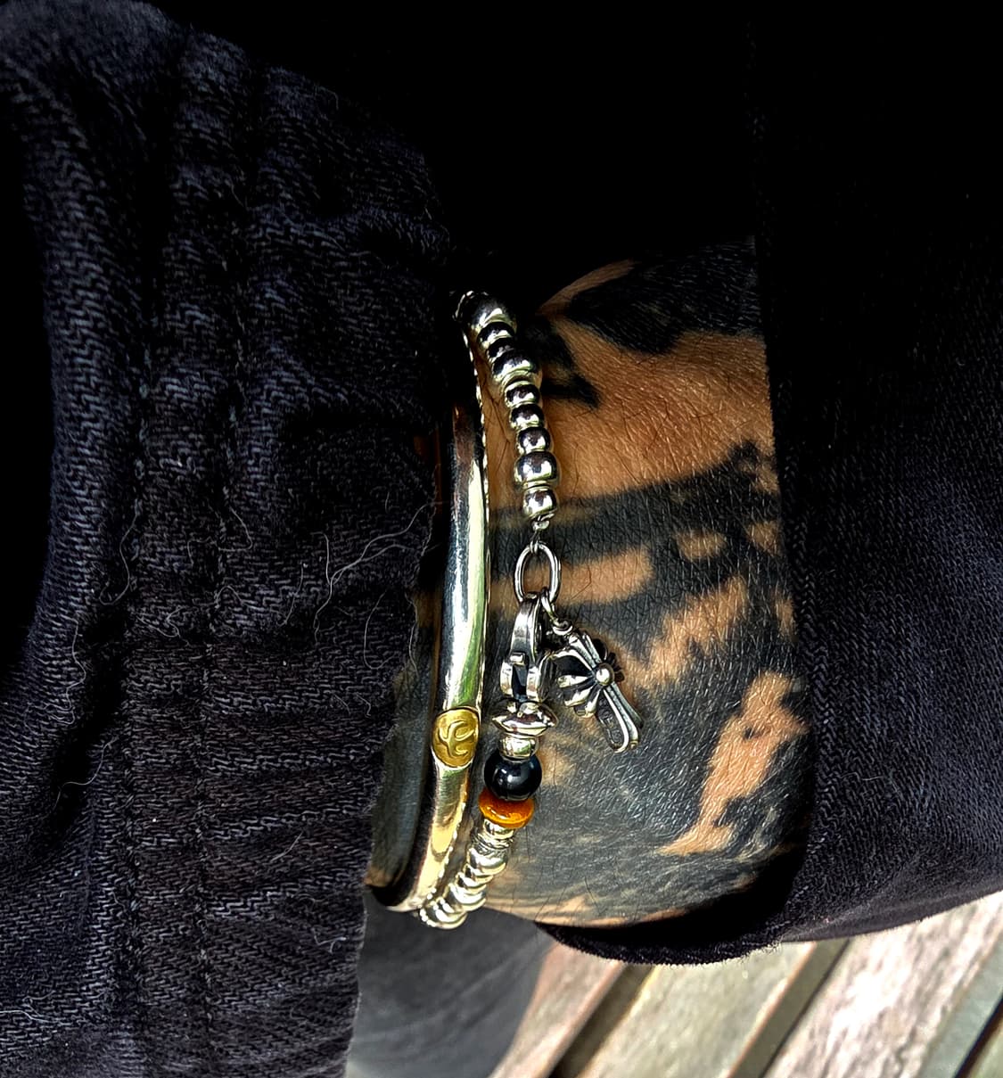 Silver925 Cross point wings bracelet 상품이미지2