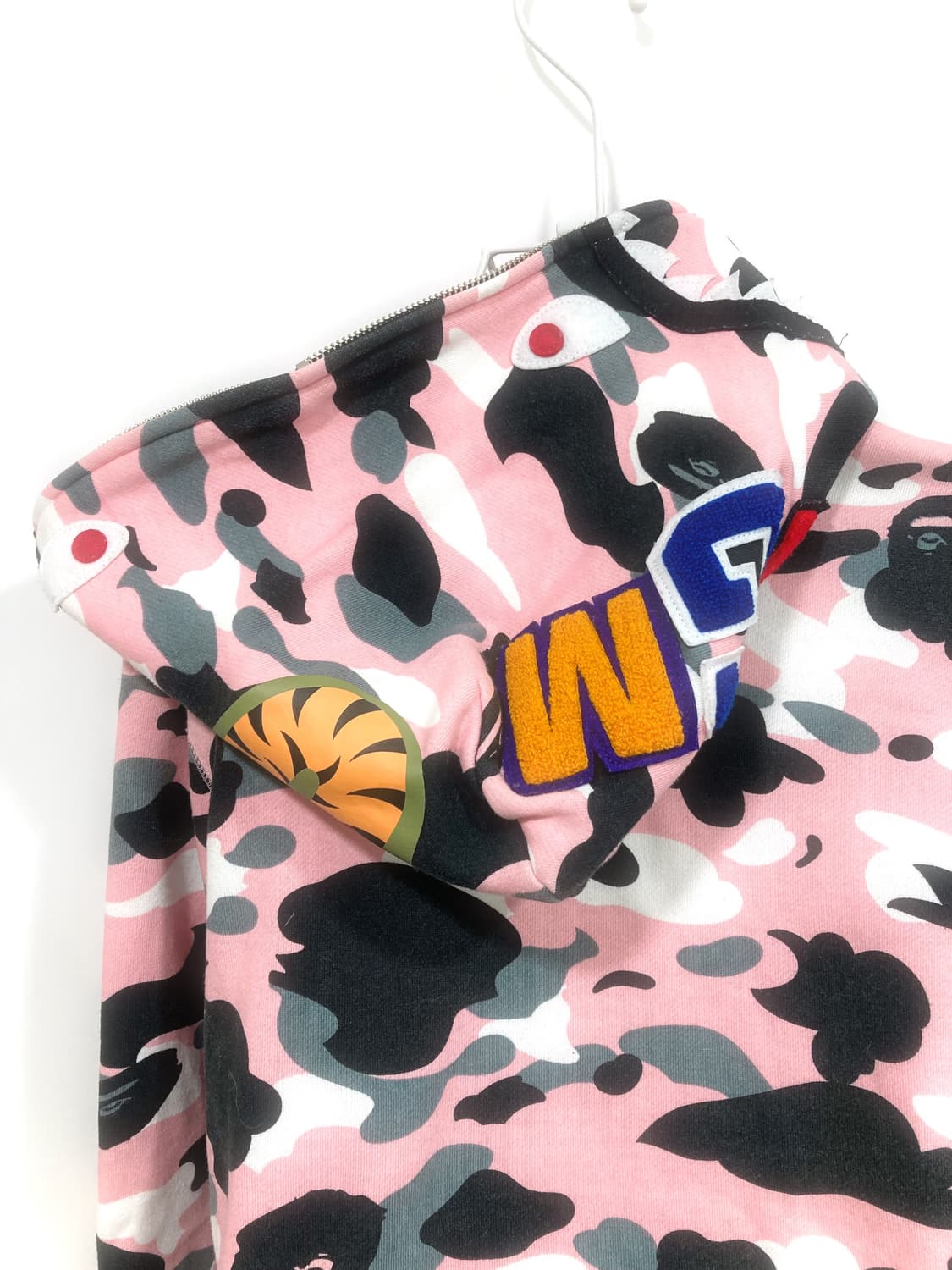 Bape pink camo shark hooded zip-up 상품이미지6