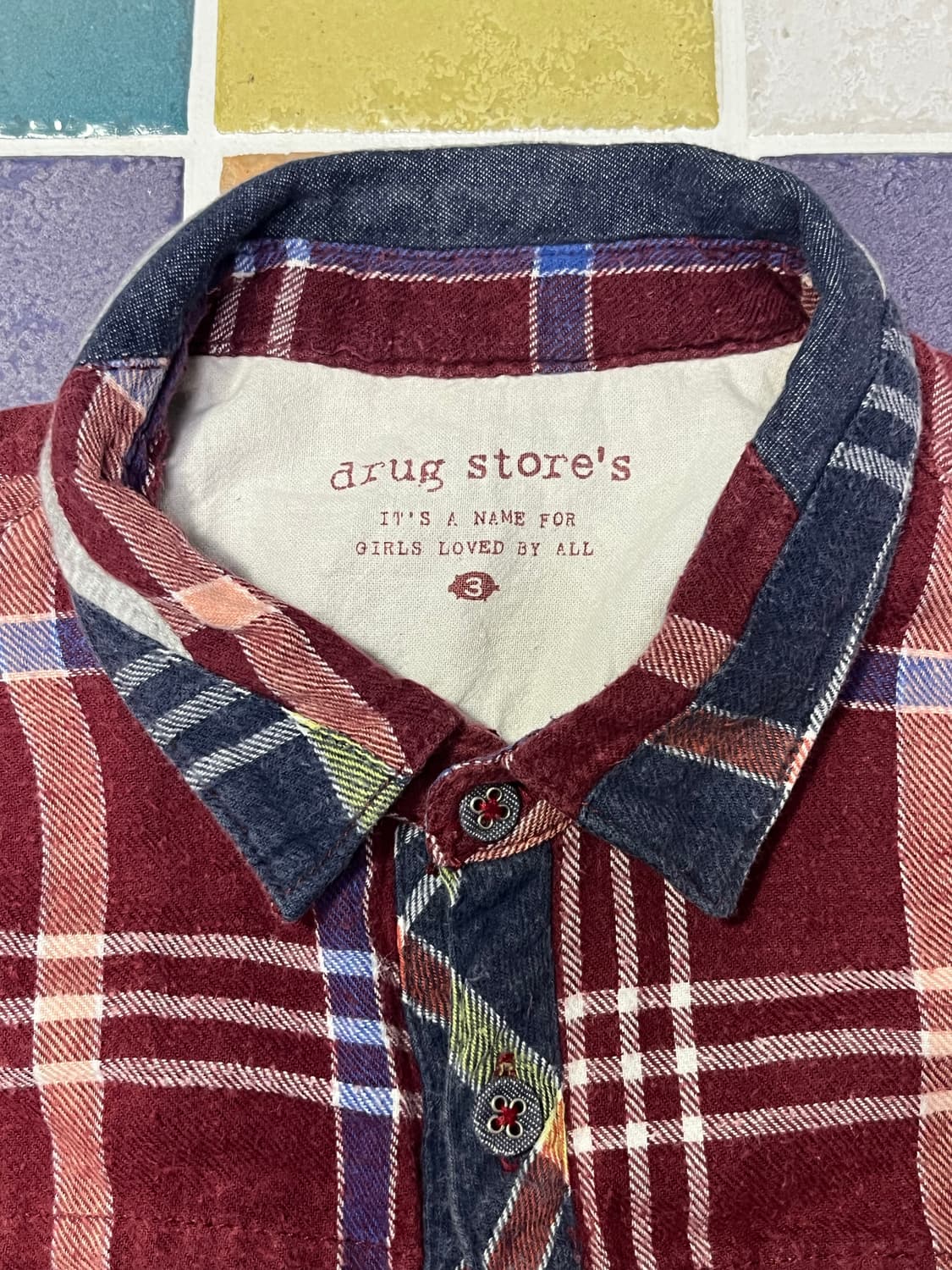 Drug store’s 패치 체크 셔츠 상품이미지9