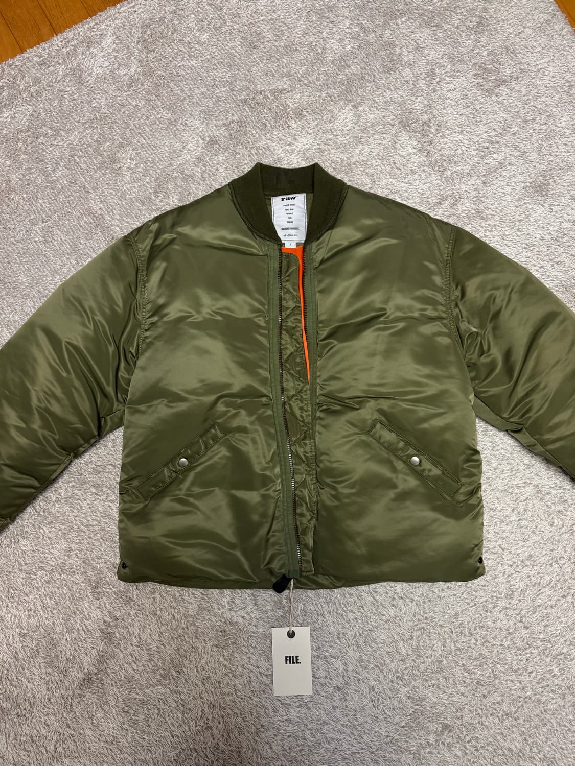 블라인드파일즈 밀플라이트 구스다운 초판 올리브 1사이즈 상품이미지1