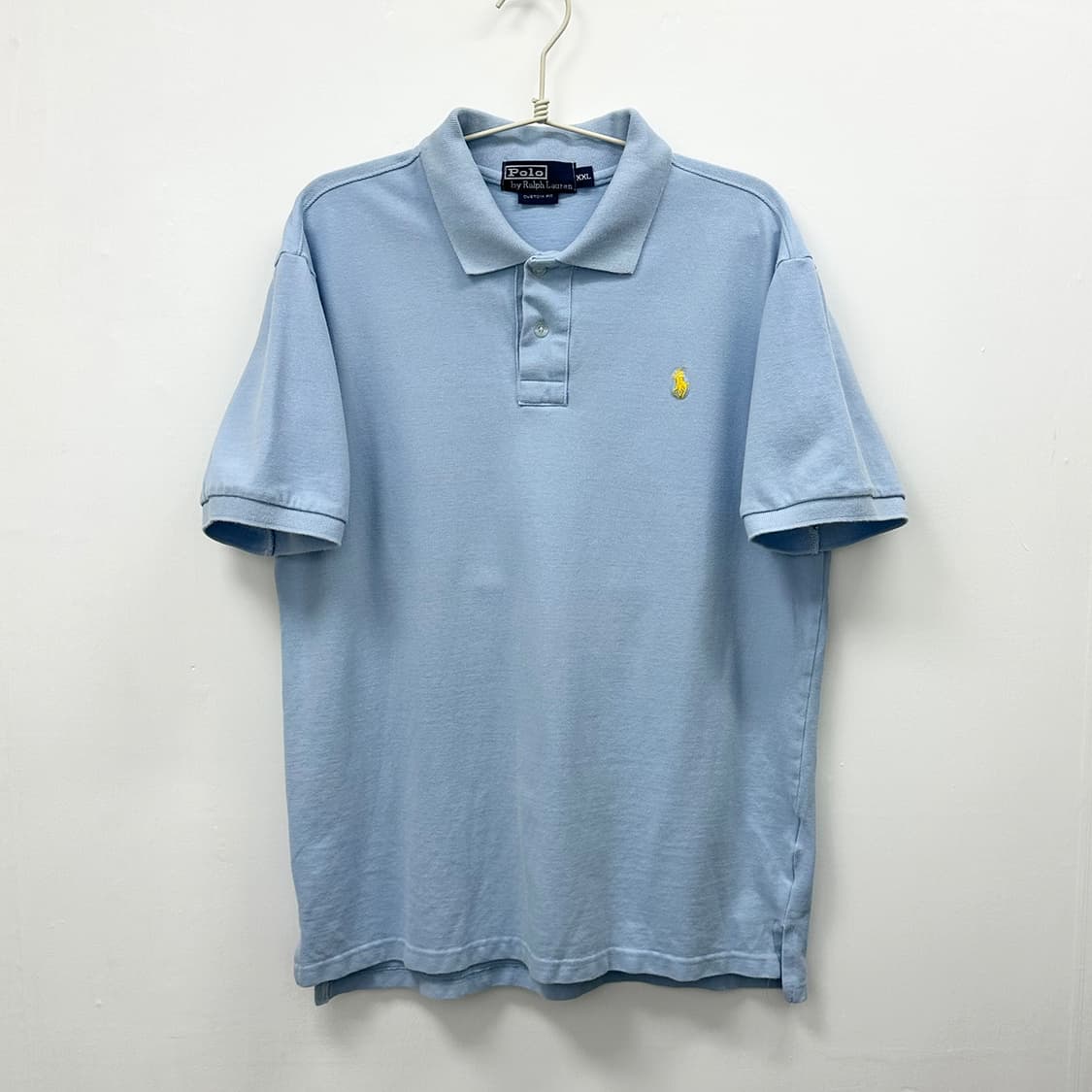 폴로랄프로렌 00s 빈티지 스카이블루 반팔 카라티 2XL 상품이미지1