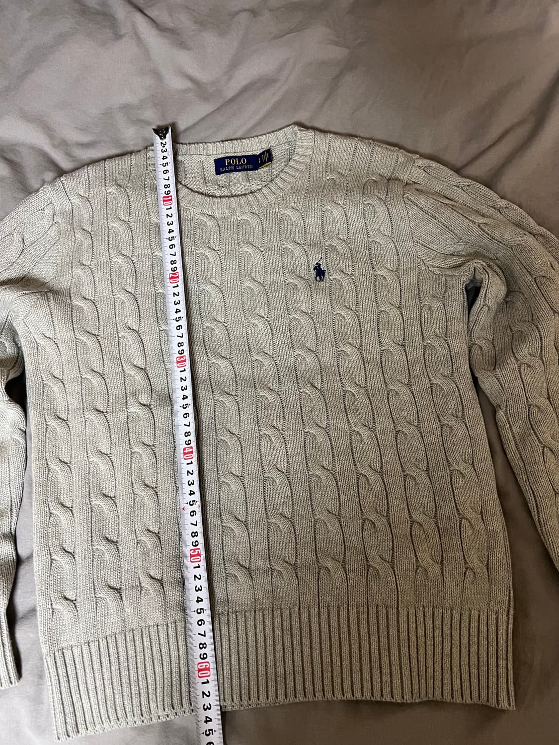 폴로 랄프로렌 케이블 꽈배기 니트 그레이 S 상품이미지7