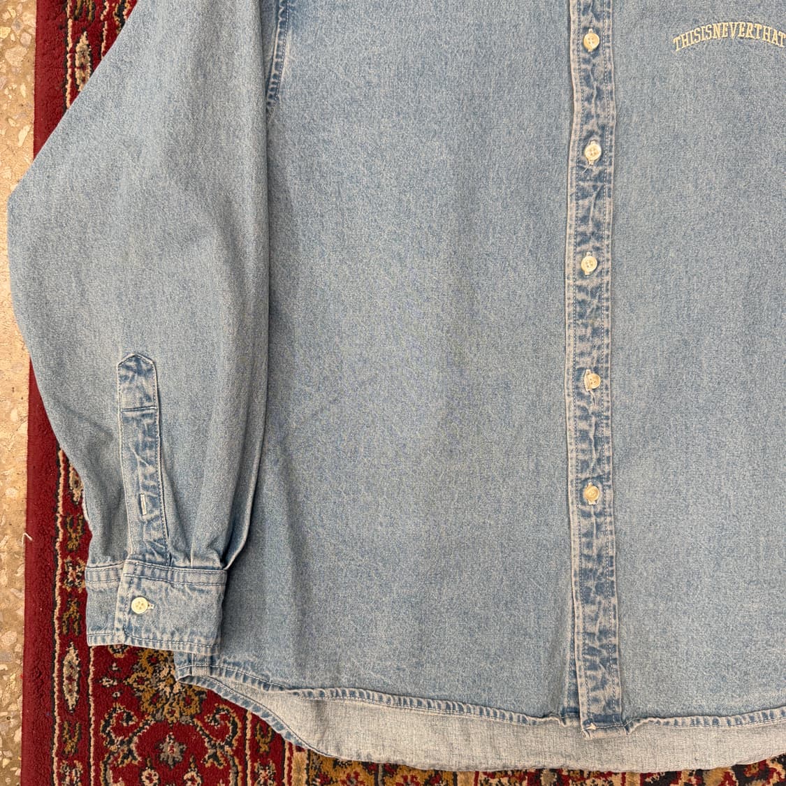 디스이즈네버뎃 데님 셔츠 [ 100-105 ] 상품이미지4