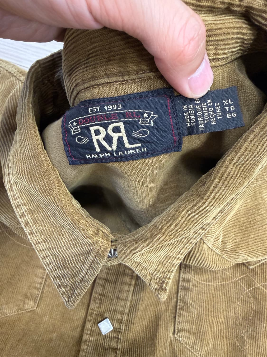 [XL] rrl 코듀로이 웨스턴 셔츠 상품이미지3