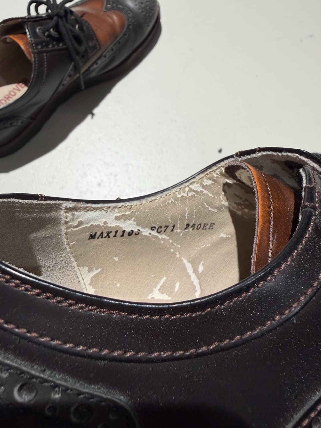 LANDROVER 웨스턴 투톤 브로그 레더 더비 슈즈 260mm 상품이미지6