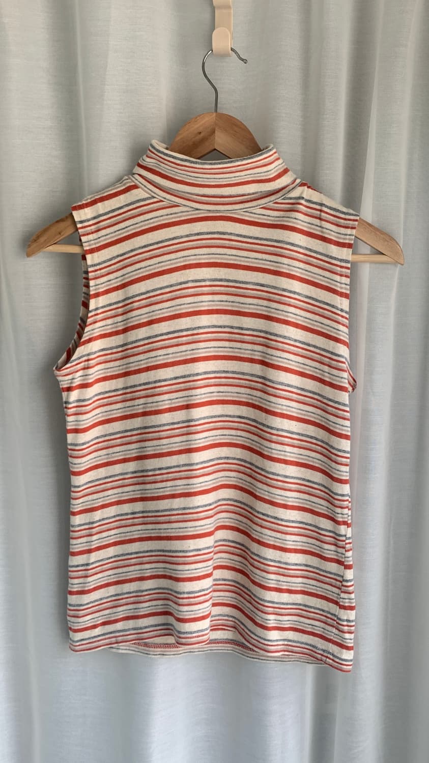 Stripe turtleneck sleeveless 상품이미지4