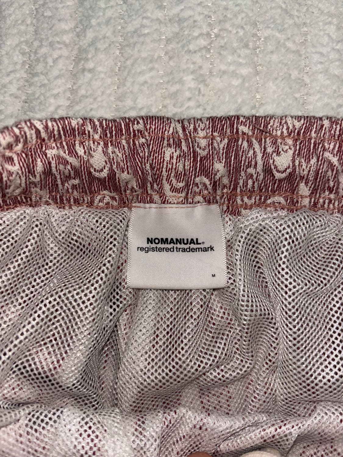 NOMANUAL 노매뉴얼 PAISLEY TRACK PANTS - RED 상품이미지3