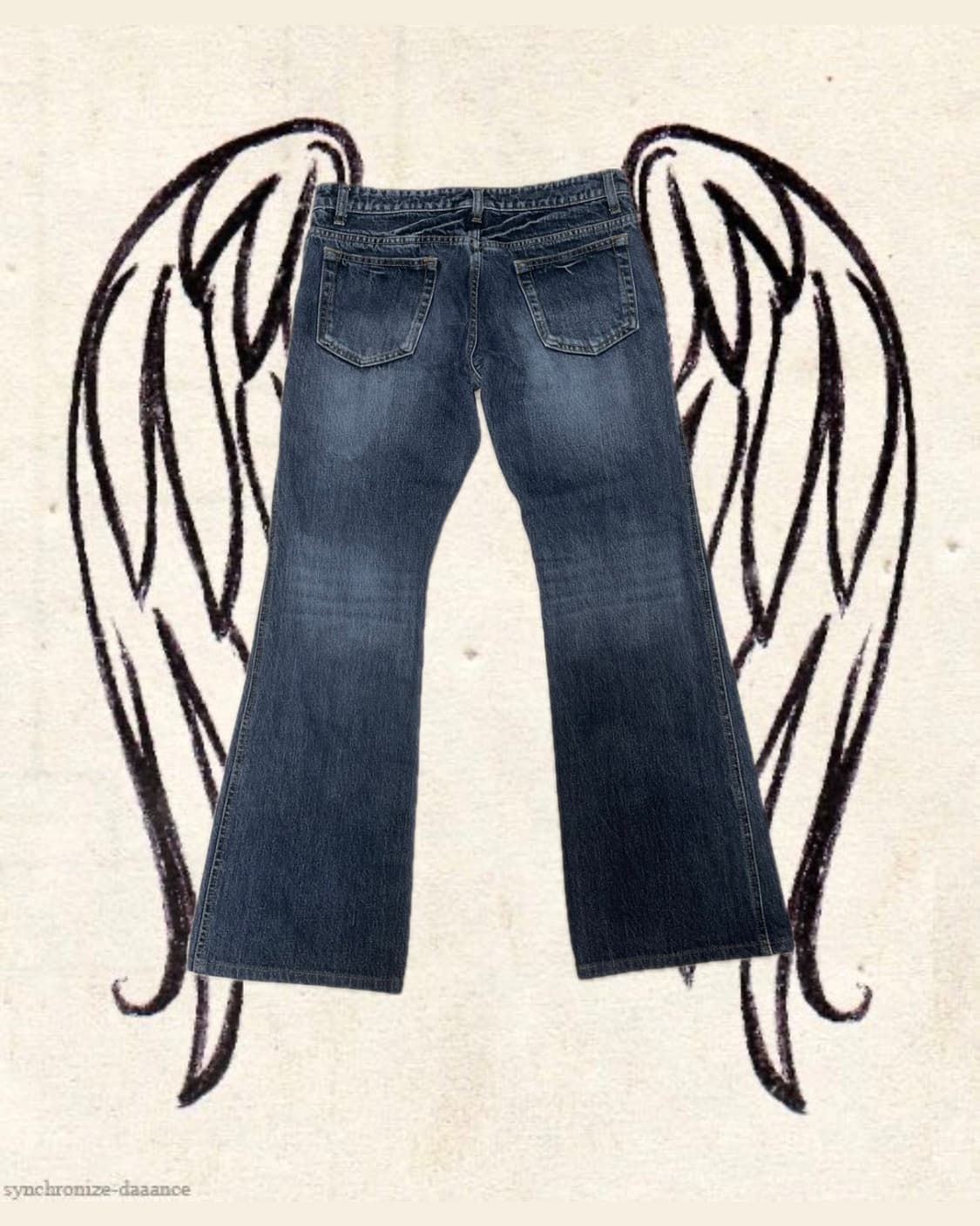 JapaneseVintage black boot cut pants 상품이미지2