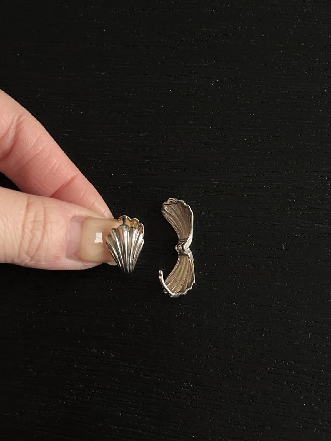 빈티지 실버 쉘 이어링 상품이미지4