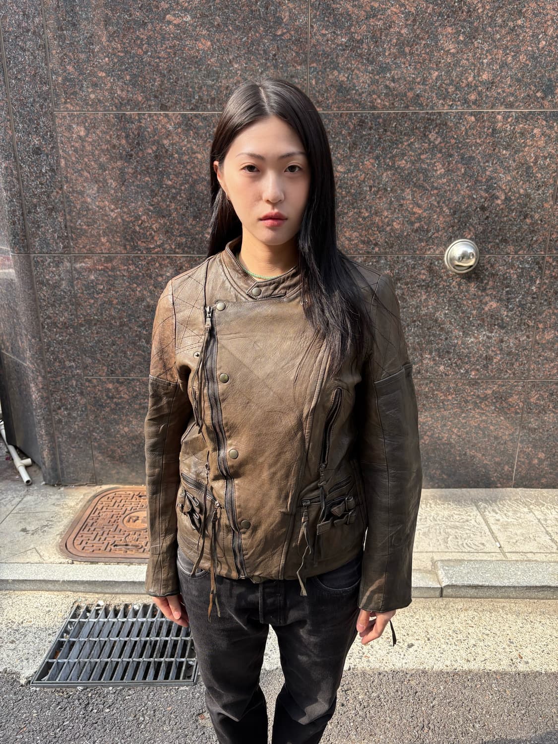 00's Rust Tone Artisan Leather Jacket 상품이미지1