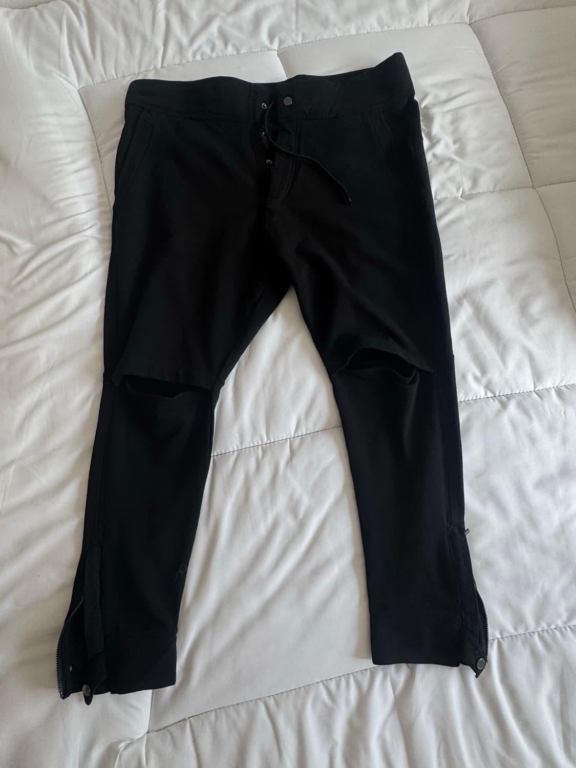ZARA MAN 자라 블랙 무릎절개 밴딩 팬츠 XL 상품이미지1