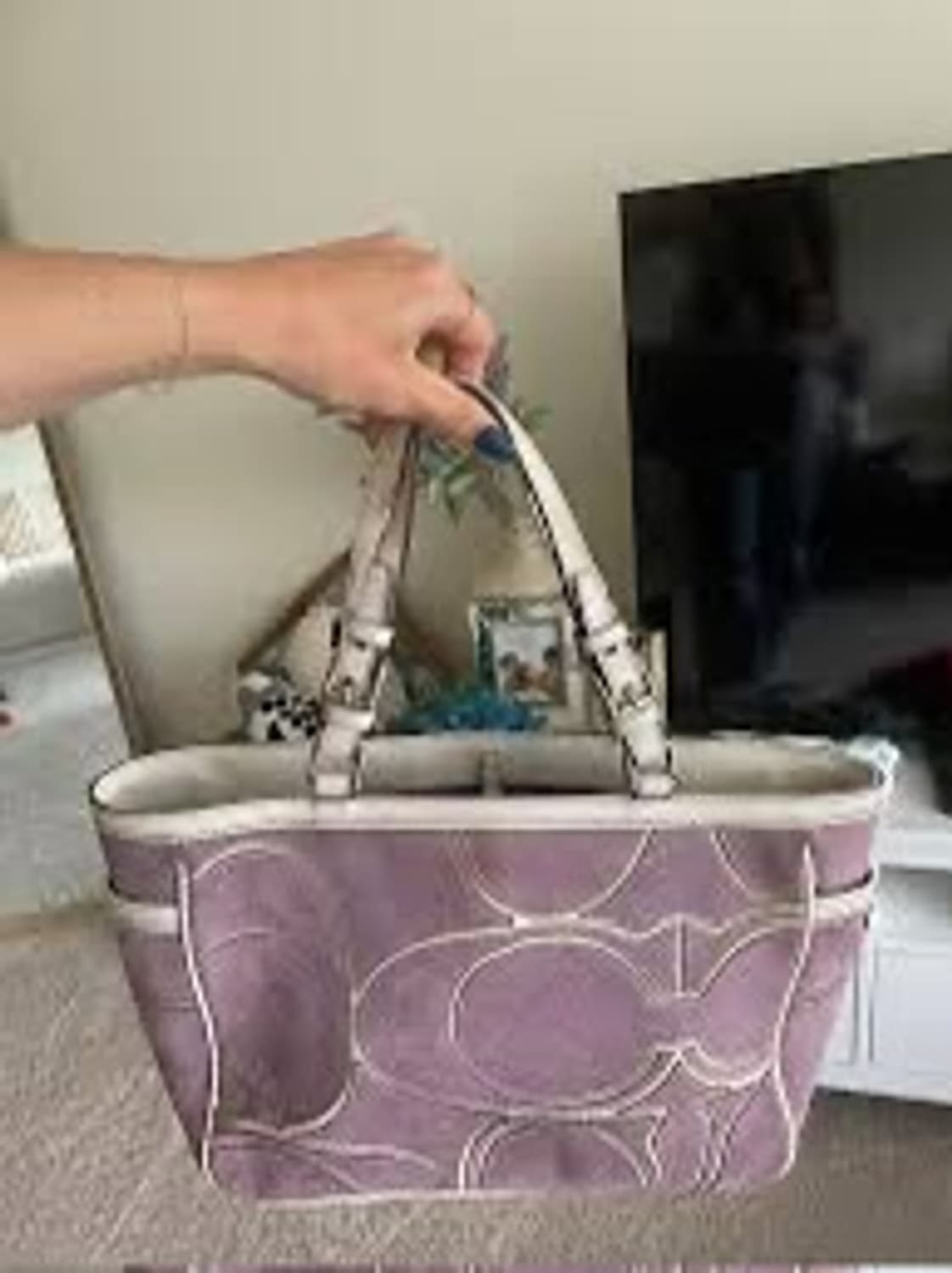 Y2k 빈티지 코치 단종 희귀템 라일락 백  상품이미지6