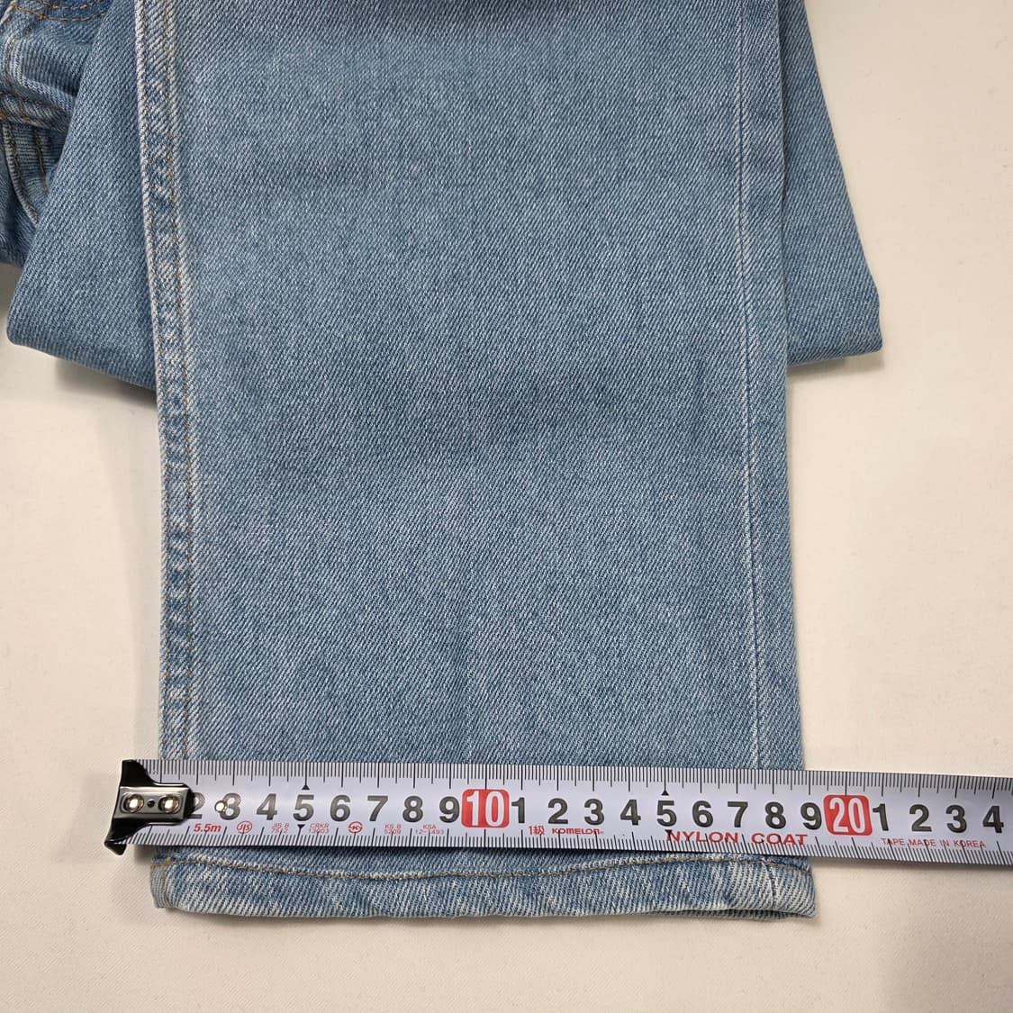 1076 라코스테 LACOSTE 슬림핏 라이트 블루 데님 팬츠 (W32 상품이미지5