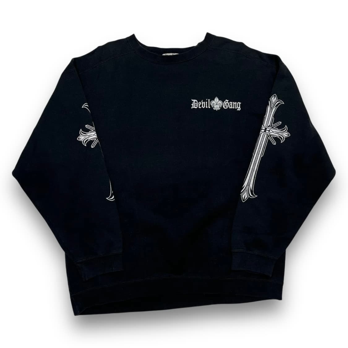 펑크 데빌 갱 드래곤 크로스 트라이벌 다크 맨투맨 상품이미지3