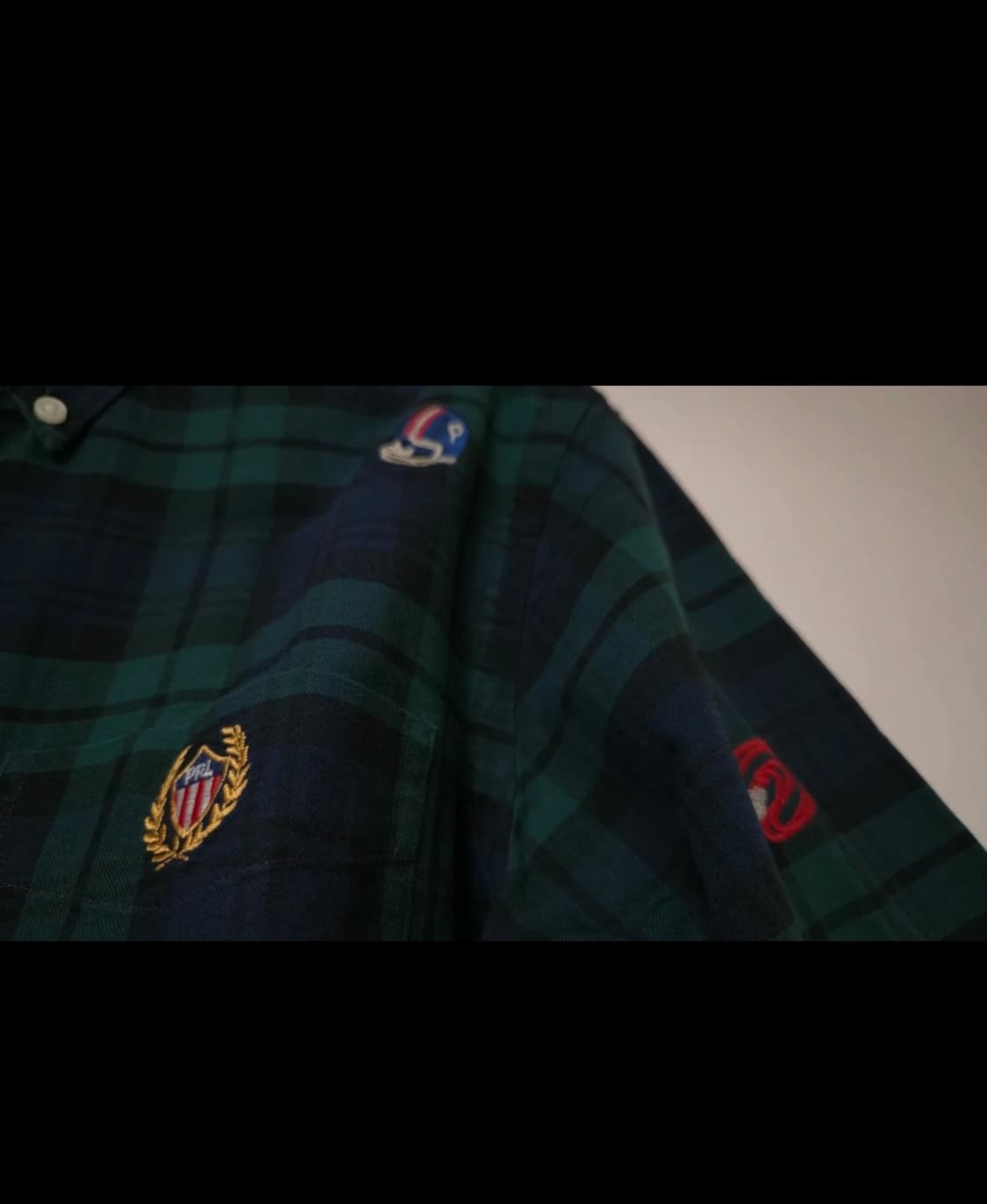 폴로 자수 체크셔츠 클래식 L(105) 상품이미지2