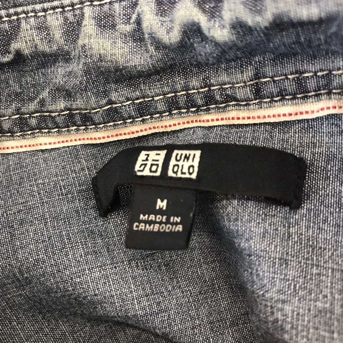 유니클로 샴브레이 데님셔츠 [M] 상품이미지5