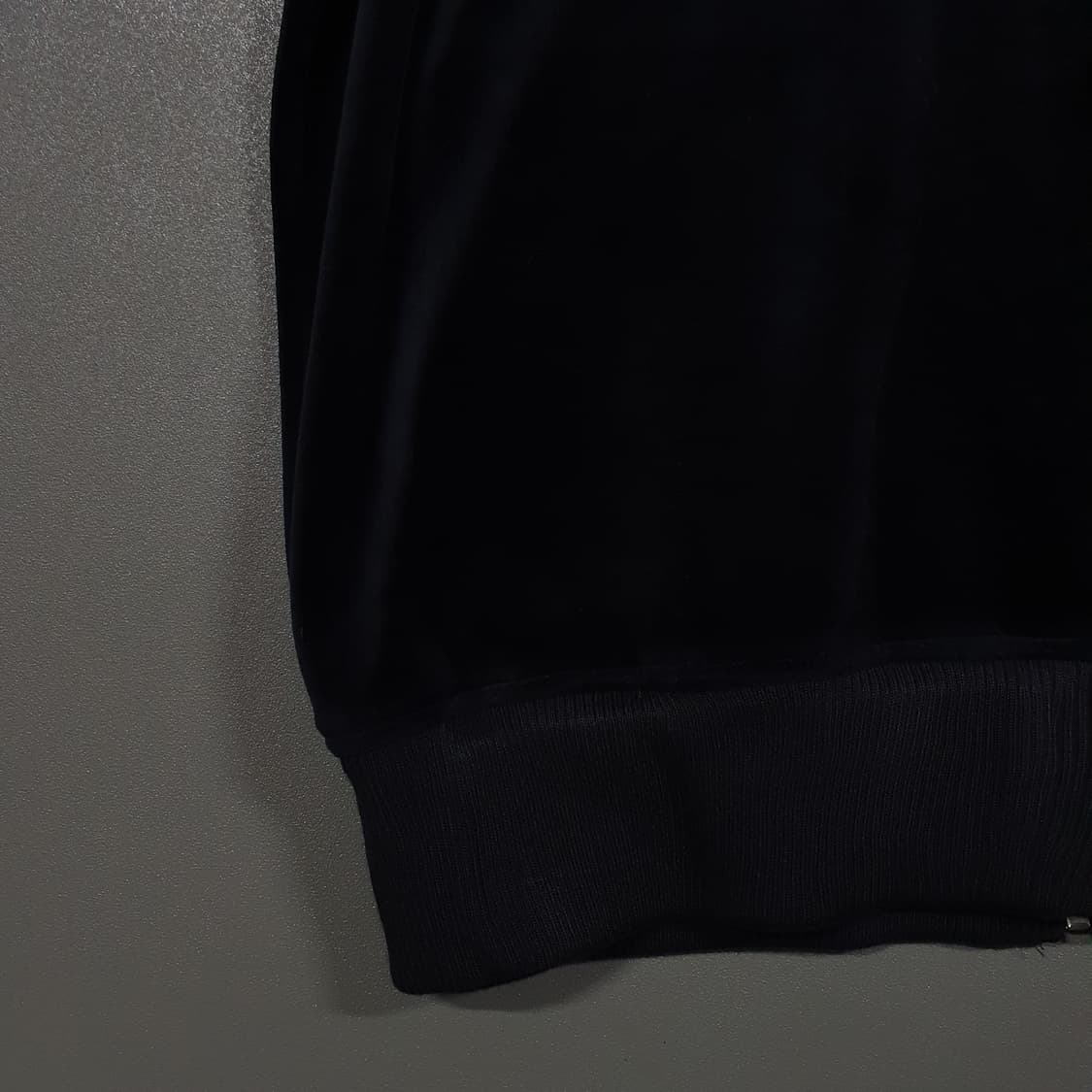 XL (105) 아디다스 유로파 벨벳 벨루어 트랙탑 삼선 져지 자켓 블랙 상품이미지10