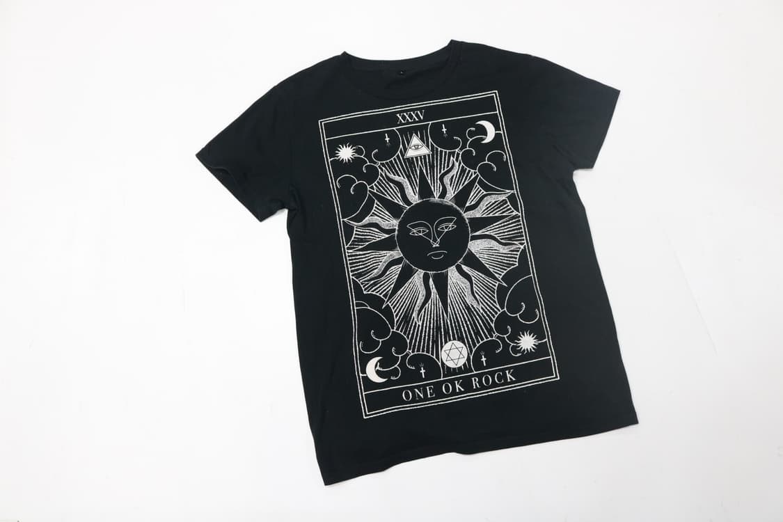 ONE OK ROCK 원 오크 록 빈티지 그래픽 블랙 반팔 티셔츠 상품이미지1