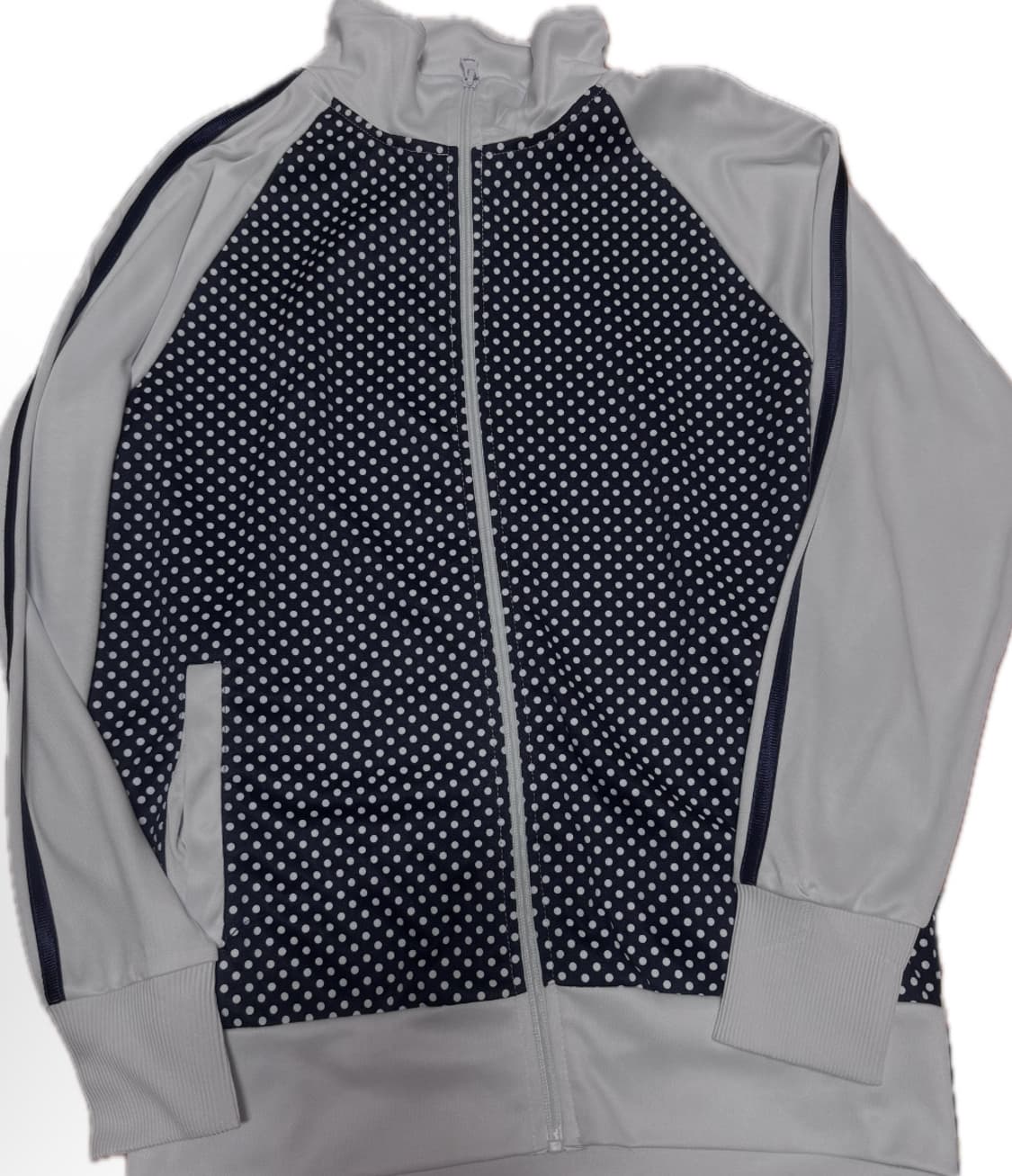 네이비 도트 집업 져지 빈티지 상품이미지1