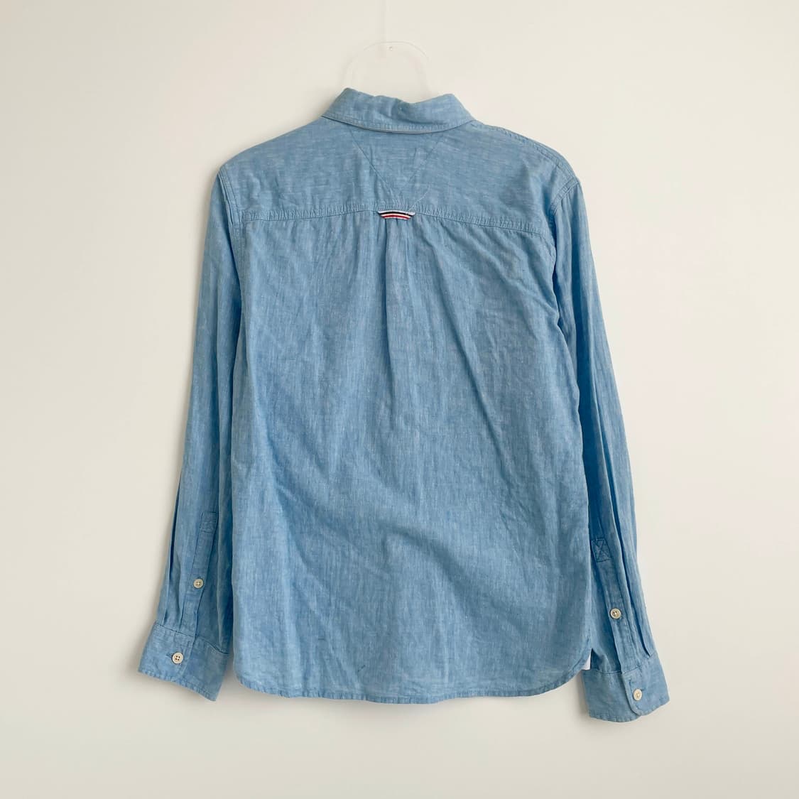 F2 타미힐피거(Tommy Hilfiger) 스카이 블루 린넨 셔츠 M사 상품이미지3