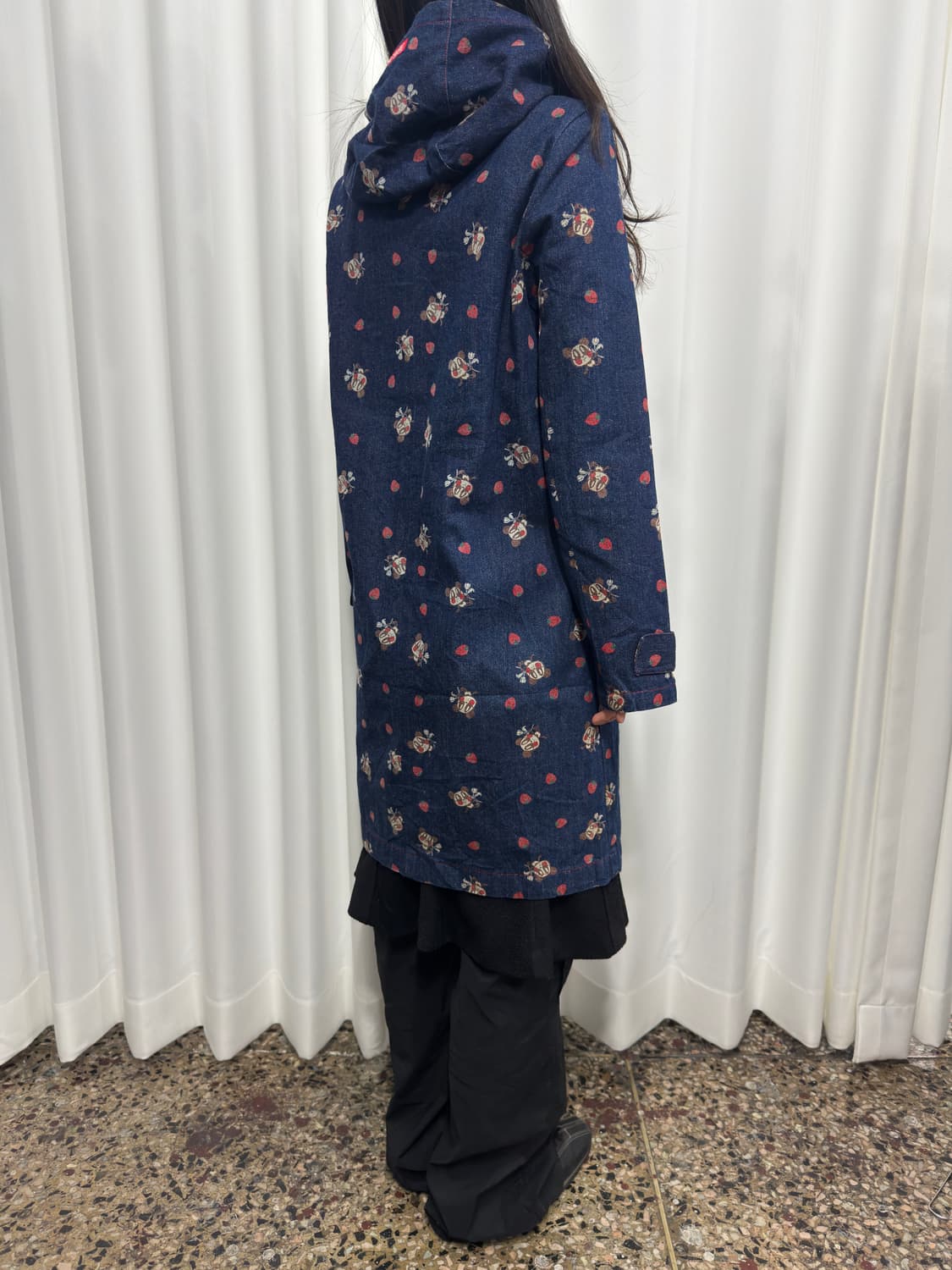 lovers house printjng denim hood jacket 상품이미지8