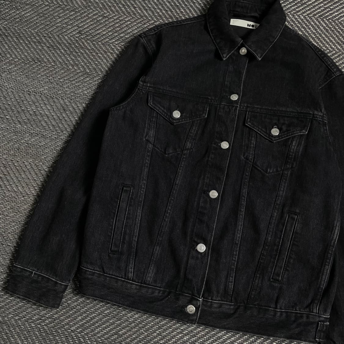 빈티지 흑청 데님 트러커 자켓y 4806 상품이미지4