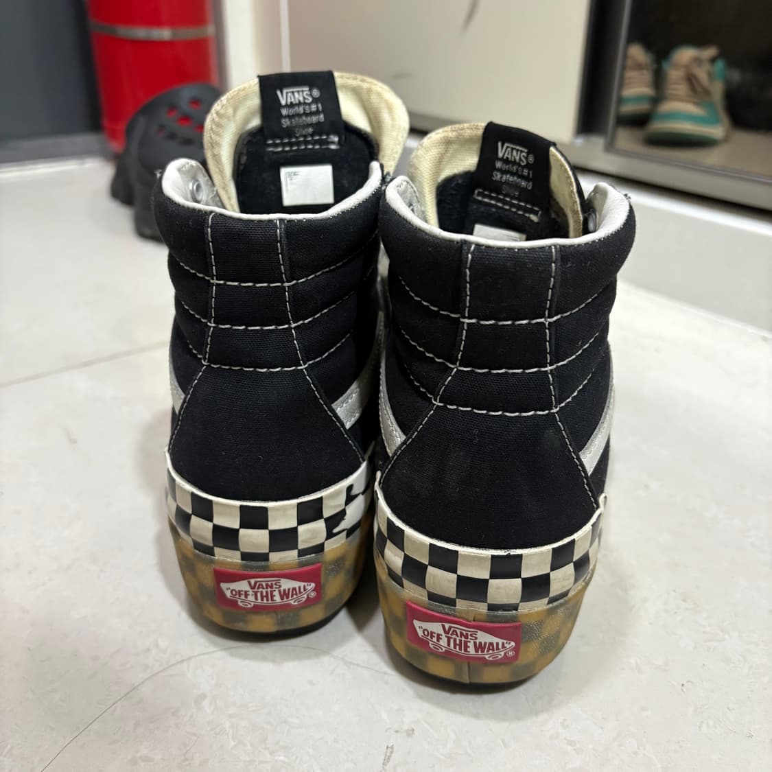 반스 올드스쿨 하이 스택드 체커보드 상품이미지3