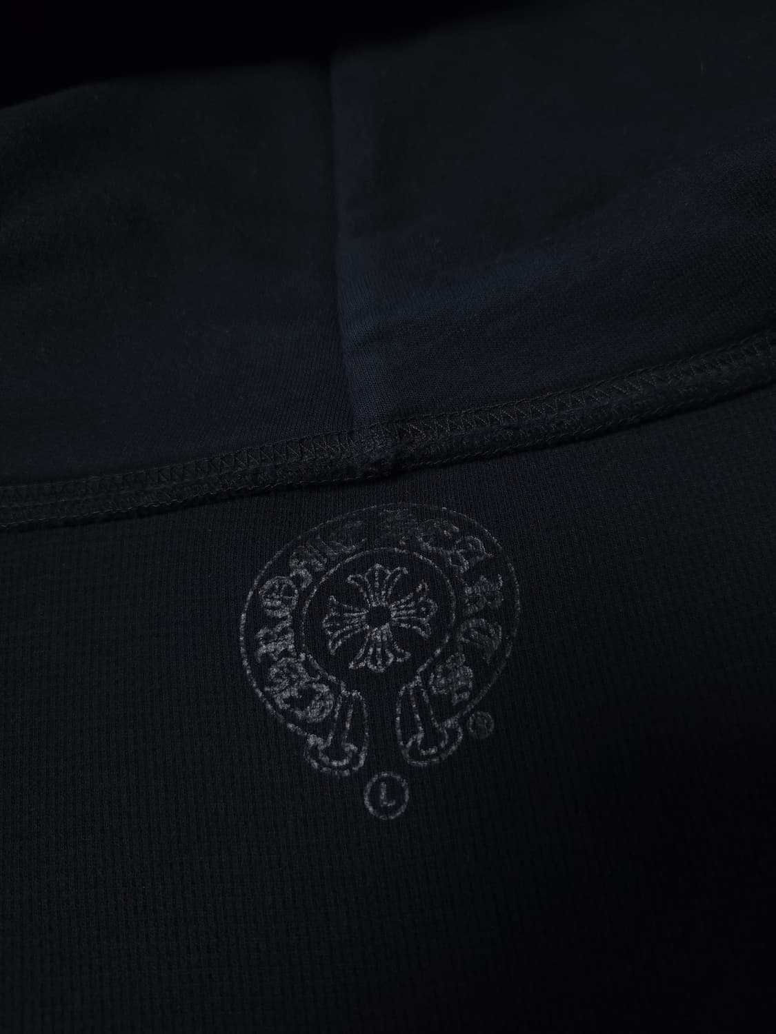 [L] 크롬하츠 홀스슈 플로랄 헤비웨이트 후드집업 블랙 상품이미지6