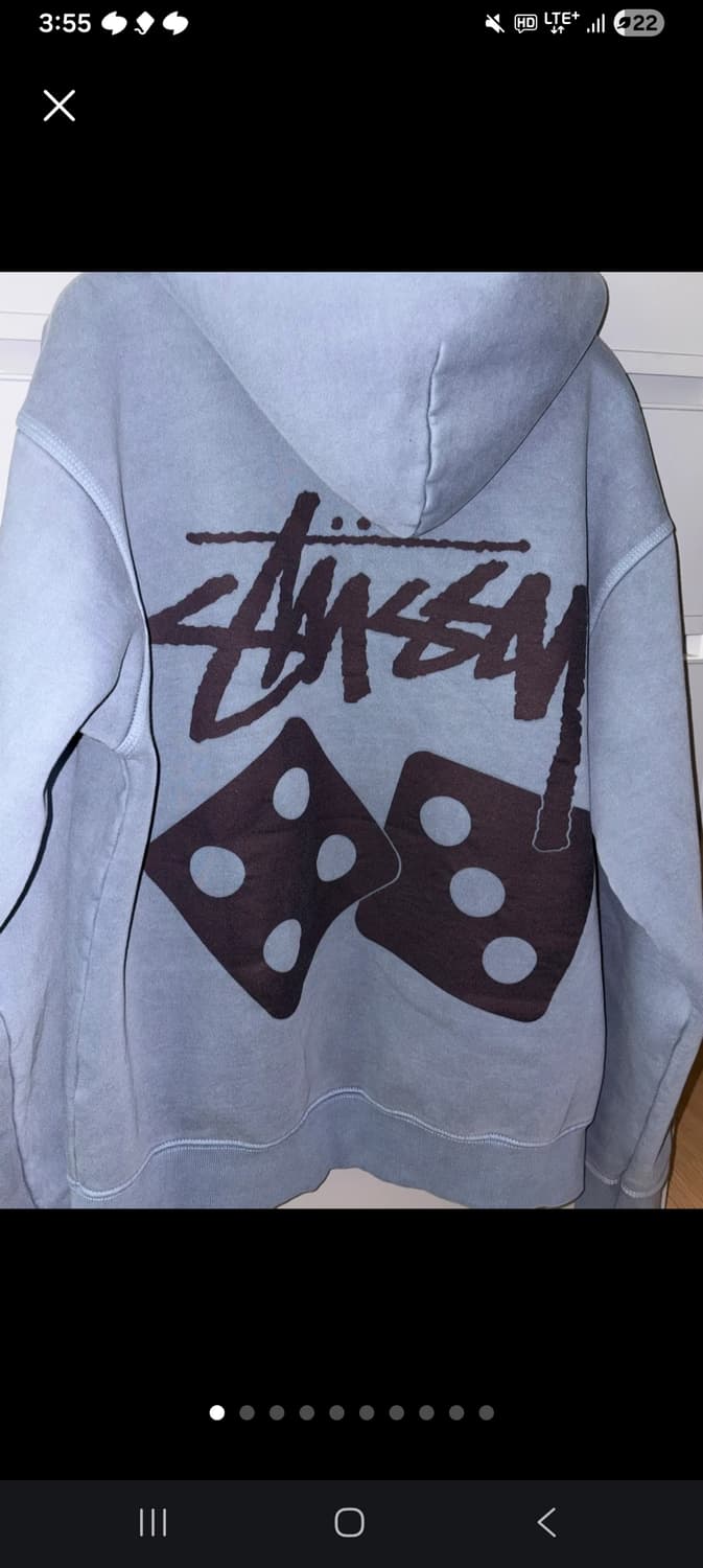 스투시 다이스 피그먼트 다이드 집업 후드 기모버전 급처 상품이미지2