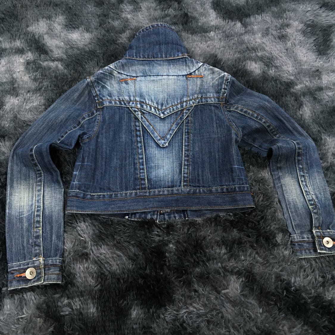 투티/0118 레드페퍼 워싱 크롭 데님 청자켓 y2k  상품이미지4