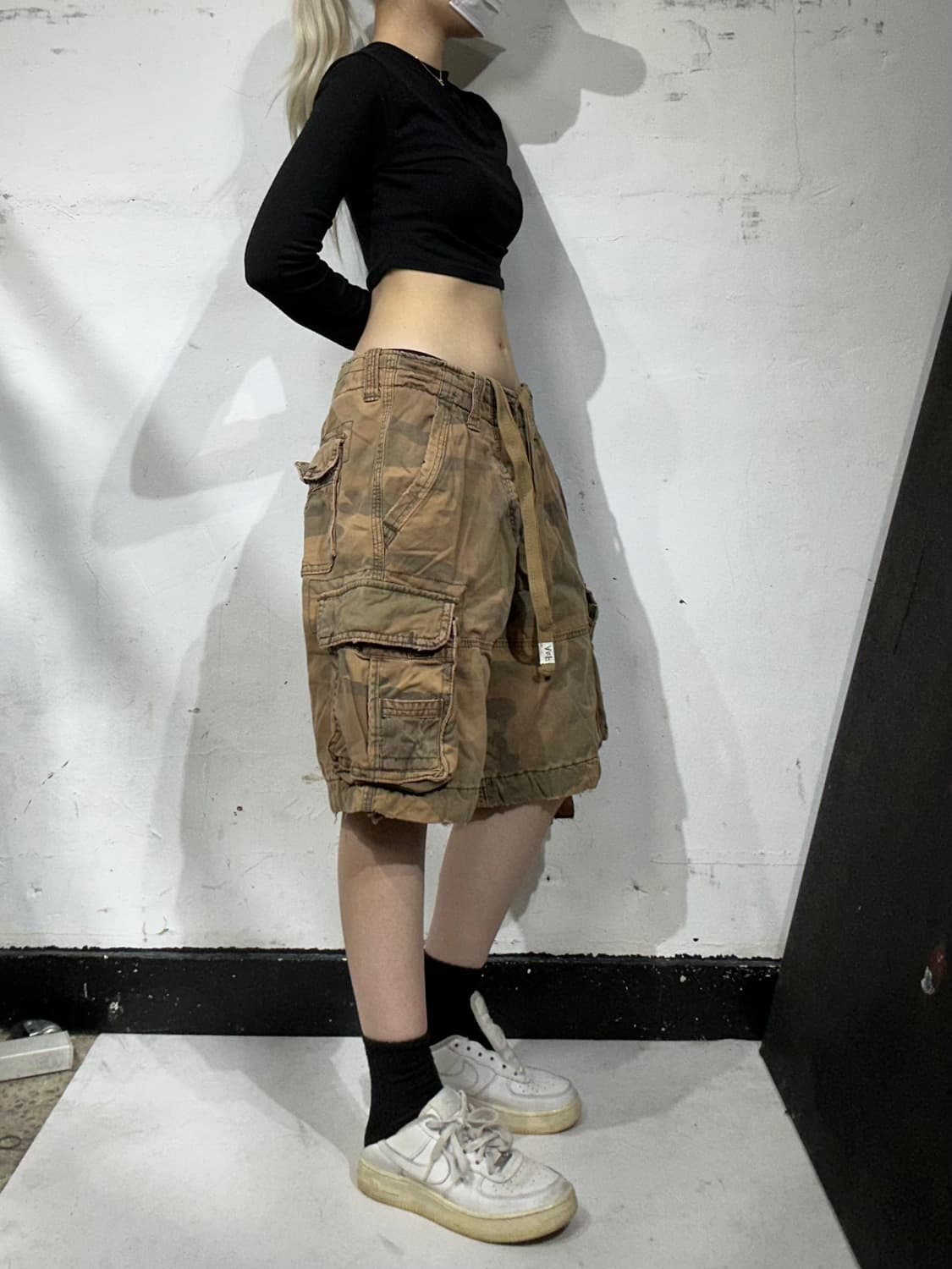 아베크롬비 베이지 워싱 밀리터리 버뮤다 카고 팬츠 반바지 30 상품이미지1