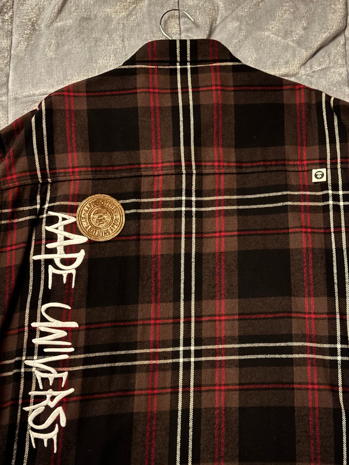 Aape 에이프 울 체크무늬 코치 자켓  상품이미지5