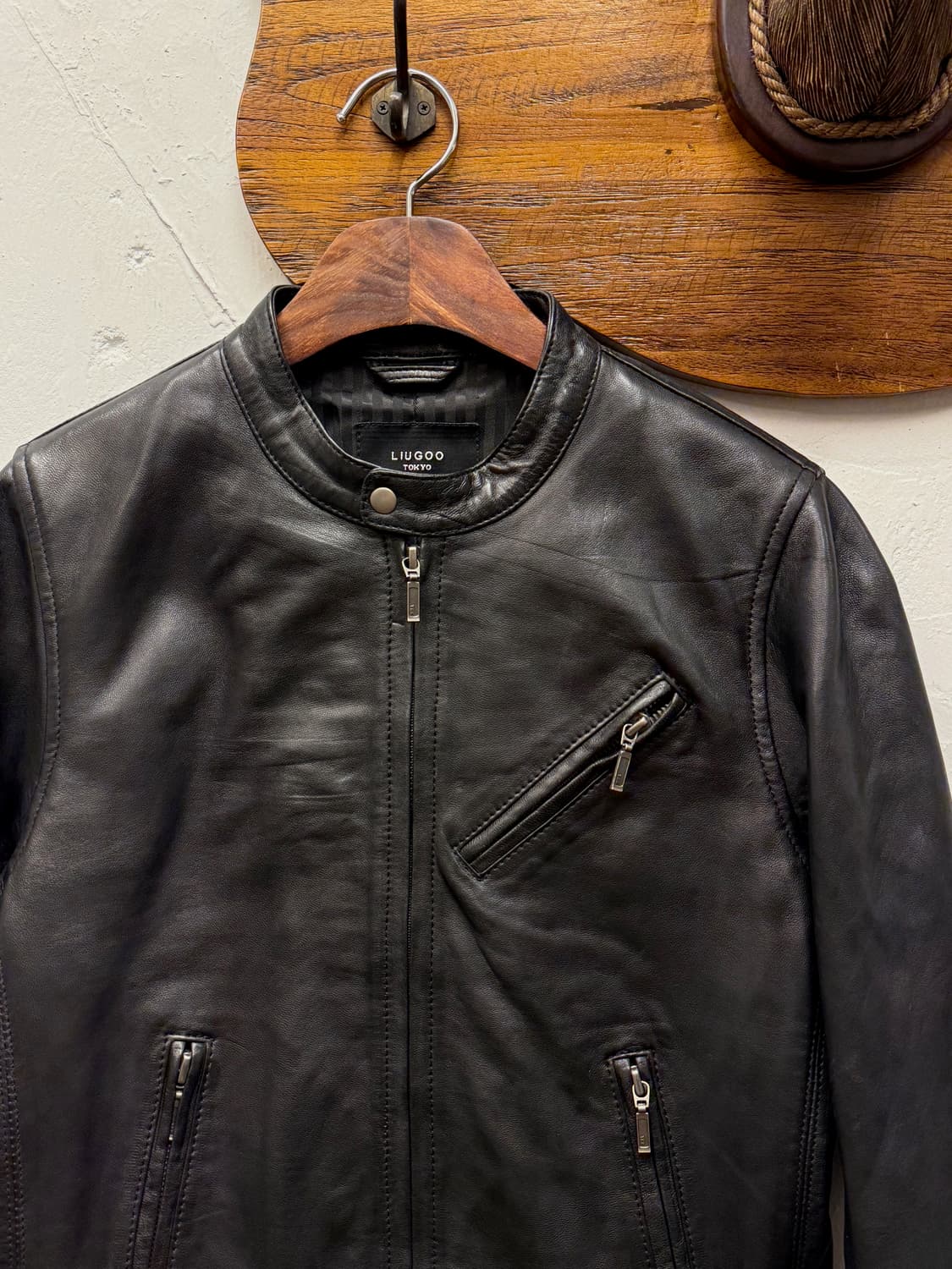 LIUGOO TOKYO Lambskin Single Riders Jack 상품이미지2