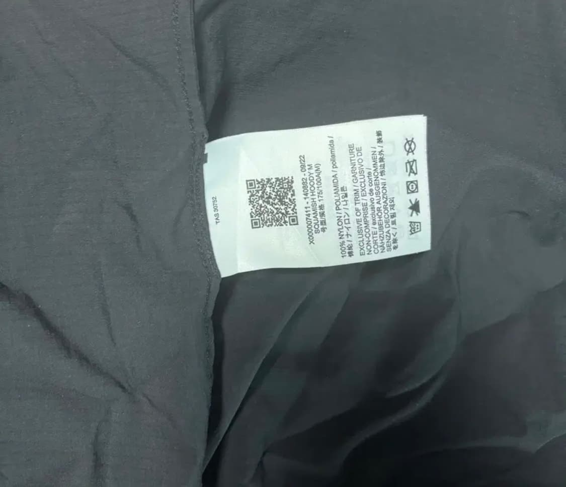 아크테릭스 스쿼미시 M 사이즈 블랙 상품이미지2